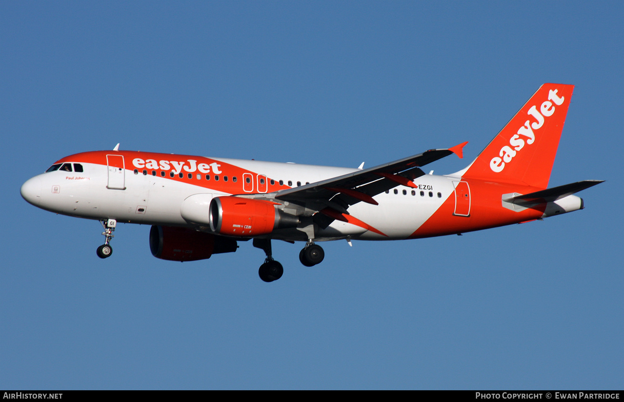 Aircraft Photo of G-EZGI | Airbus A319-111 | EasyJet | AirHistory.net #533567