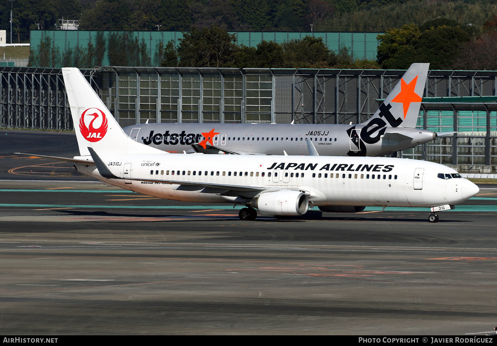 Aircraft Photo of JA310J | Boeing 737-846 | Japan Airlines - JAL | AirHistory.net #533568