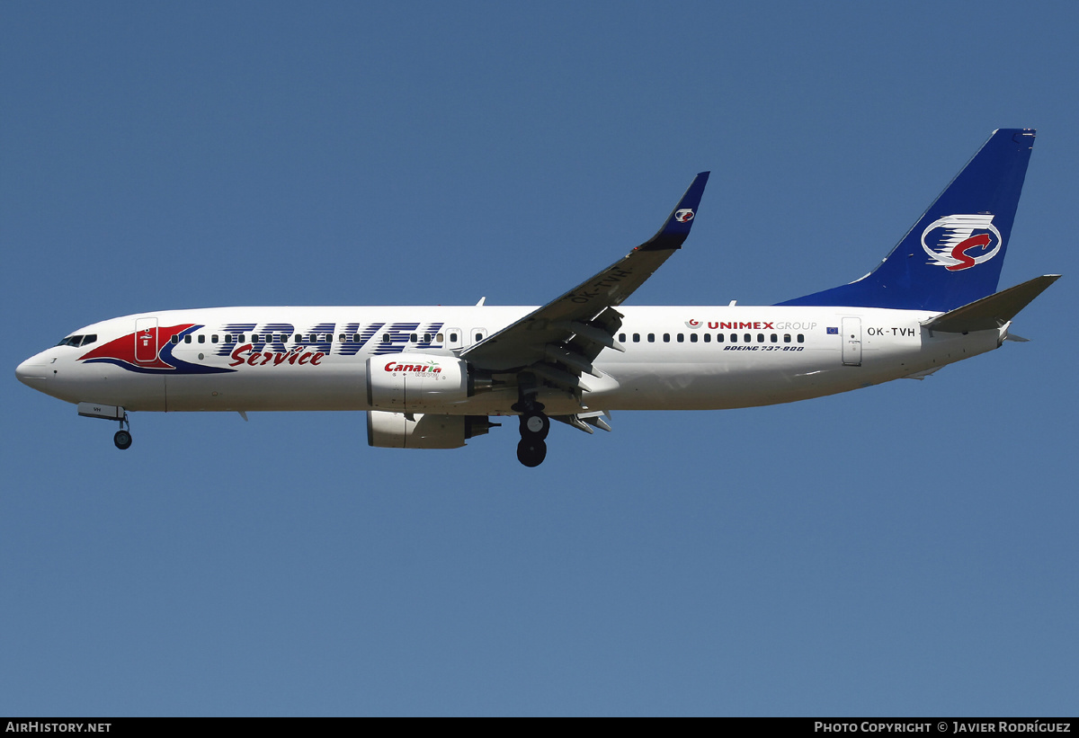 Aircraft Photo of OK-TVH | Boeing 737-8Q8 | Travel Service | AirHistory.net #533661