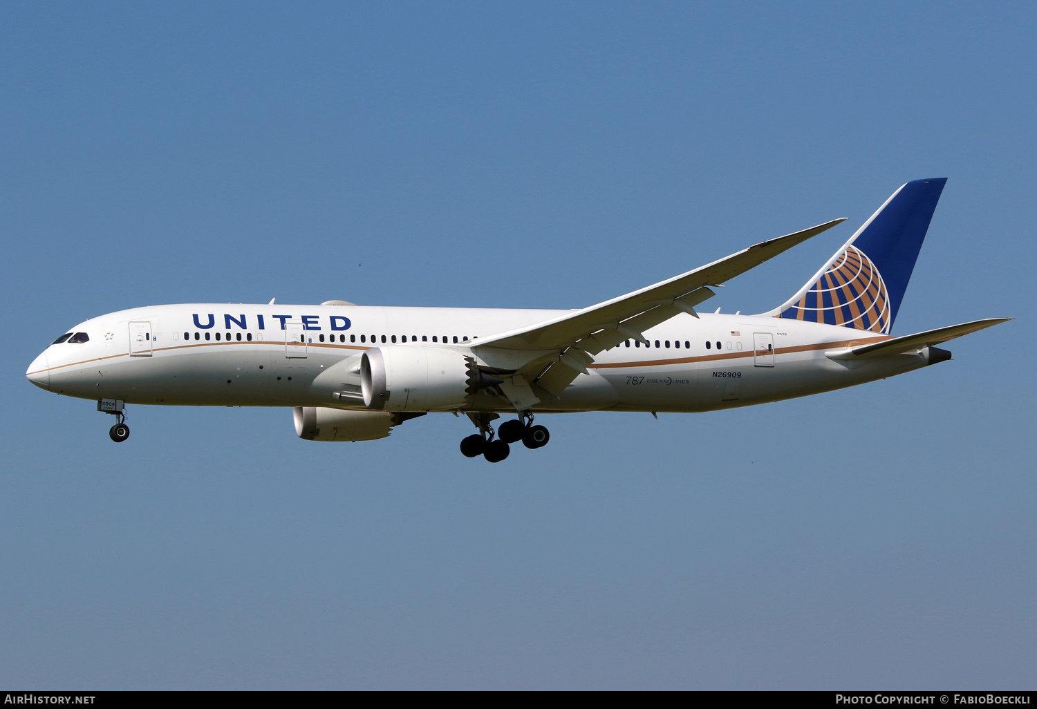 Aircraft Photo of N26909 | Boeing 787-8 Dreamliner | United Airlines | AirHistory.net #533679