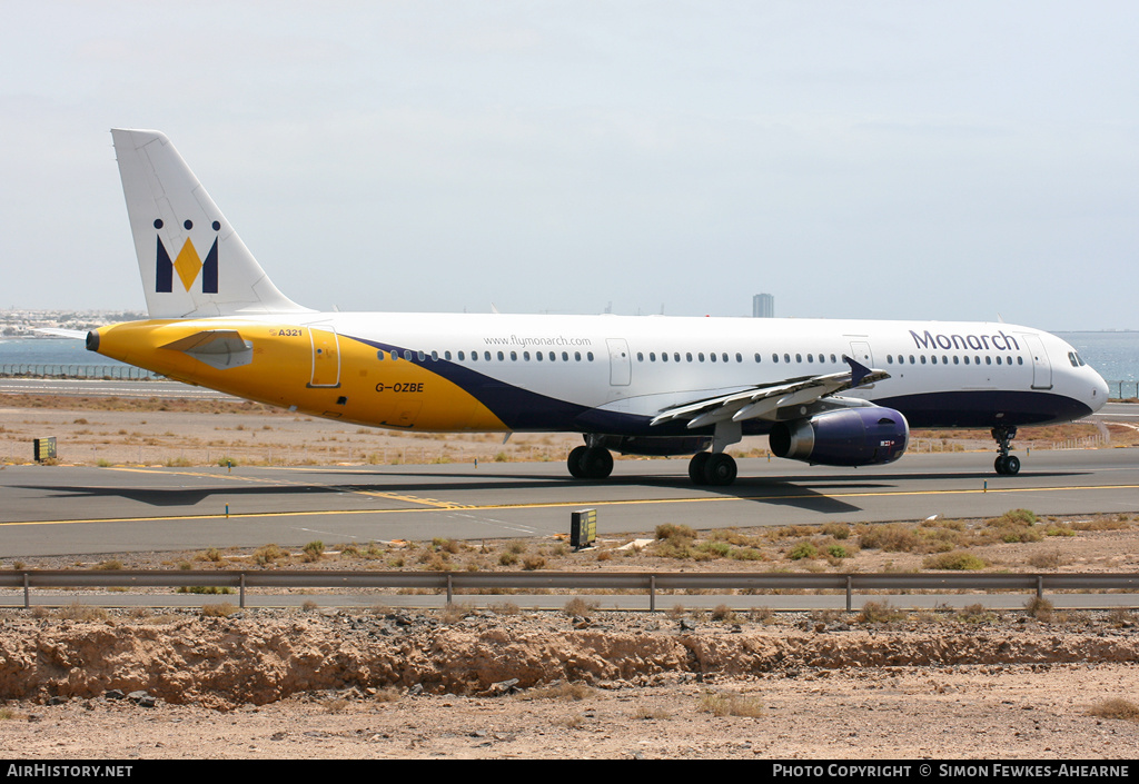 Aircraft Photo of G-OZBE | Airbus A321-231 | Monarch Airlines | AirHistory.net #533802