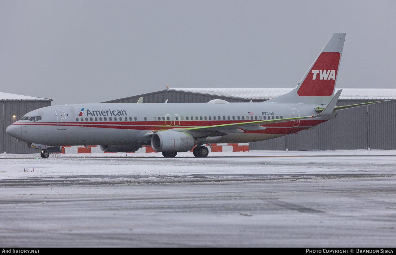 Aircraft Photo of N915NN | Boeing 737-823 | American Airlines | Trans World Airlines - TWA | AirHistory.net #533865