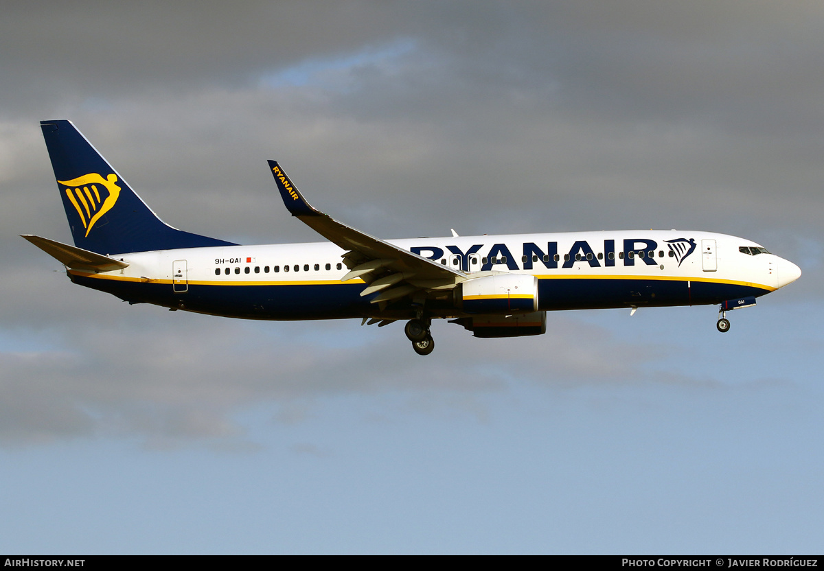 Aircraft Photo of 9H-QAI | Boeing 737-800 | Ryanair | AirHistory.net #533913