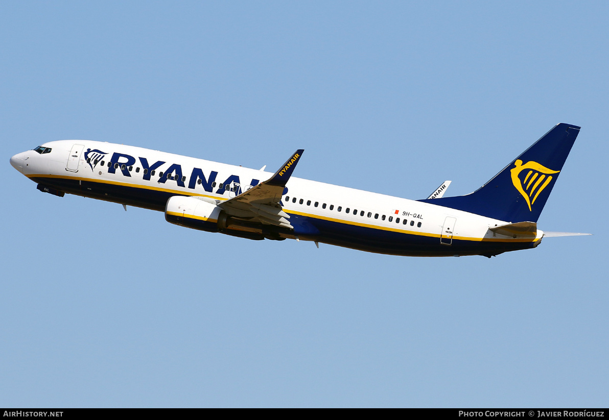 Aircraft Photo of 9H-QAL | Boeing 737-800 | Ryanair | AirHistory.net #534040