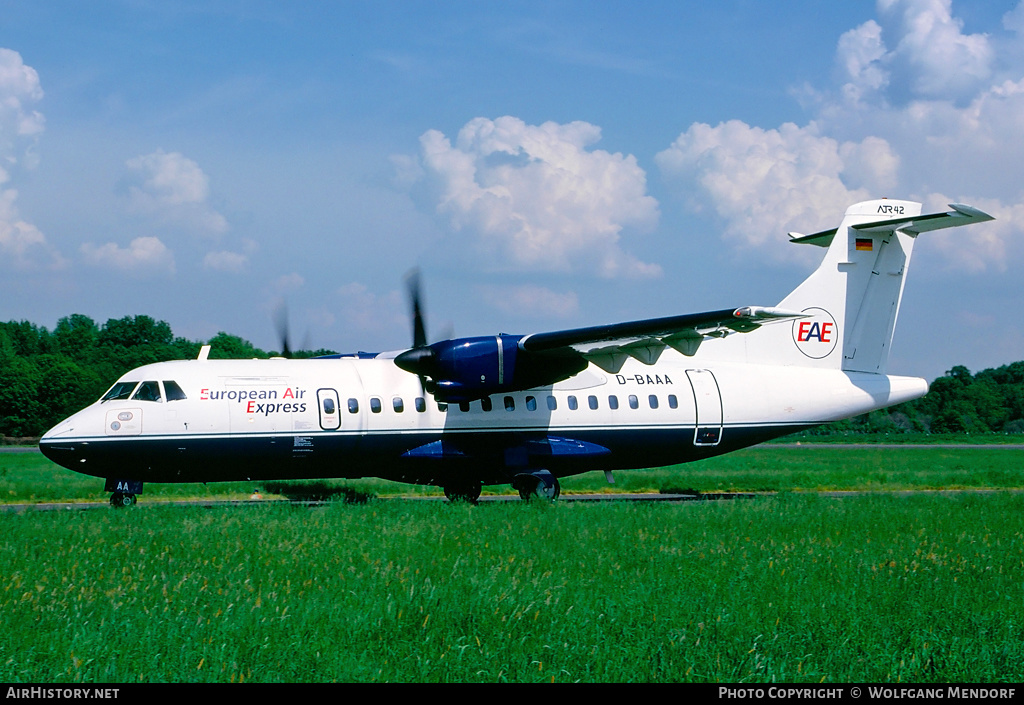 Aircraft Photo of D-BAAA | ATR ATR-42-300 | EAE - European Air Express | AirHistory.net #534084