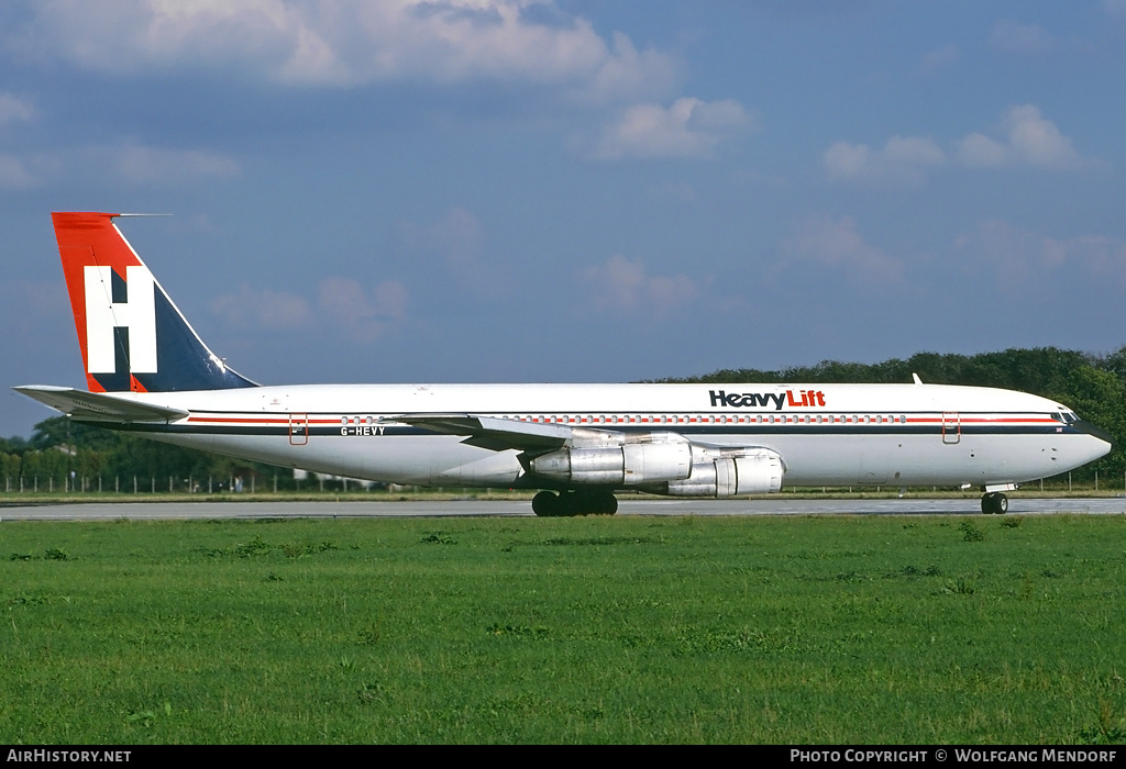 Aircraft Photo of G-HEVY | Boeing 707-324C | HeavyLift Cargo Airlines | AirHistory.net #534090