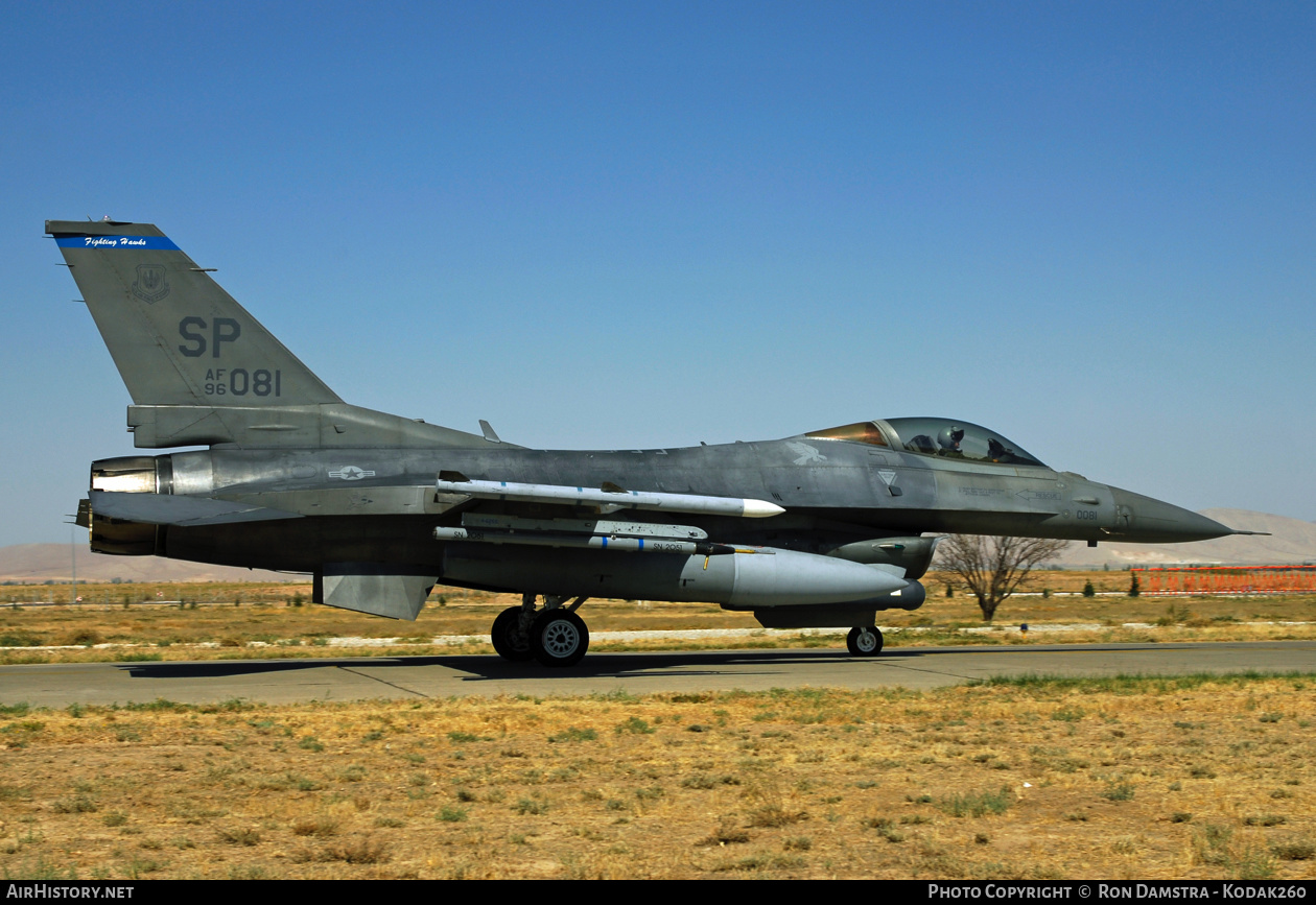 Aircraft Photo of 96-0081 / AF96-081 | Lockheed Martin F-16CM Fighting Falcon | USA - Air Force | AirHistory.net #534231