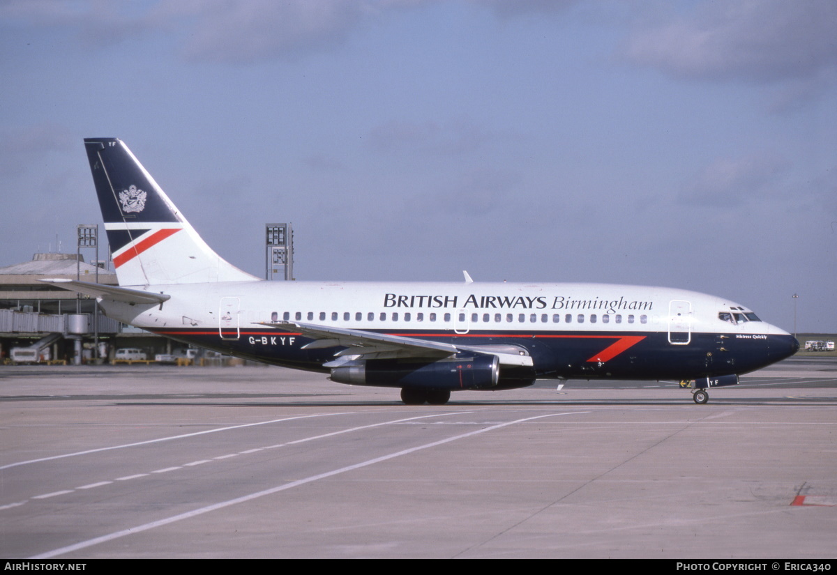 Aircraft Photo of G-BKYF | Boeing 737-236/Adv | British Airways Birmingham | AirHistory.net #534255