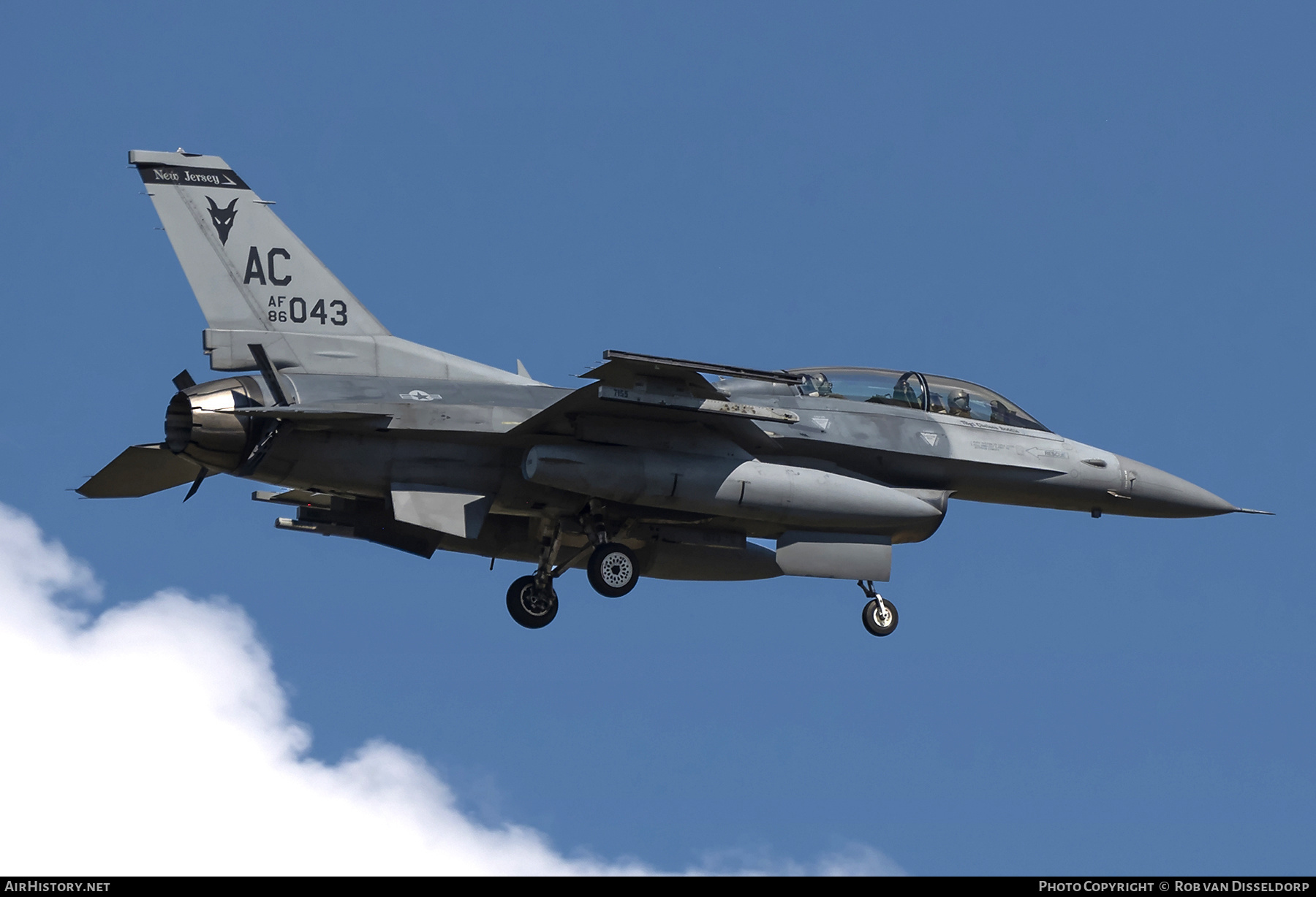 Aircraft Photo of 86-0043 / AF86-043 | General Dynamics F-16D Fighting Falcon | USA - Air Force | AirHistory.net #534470