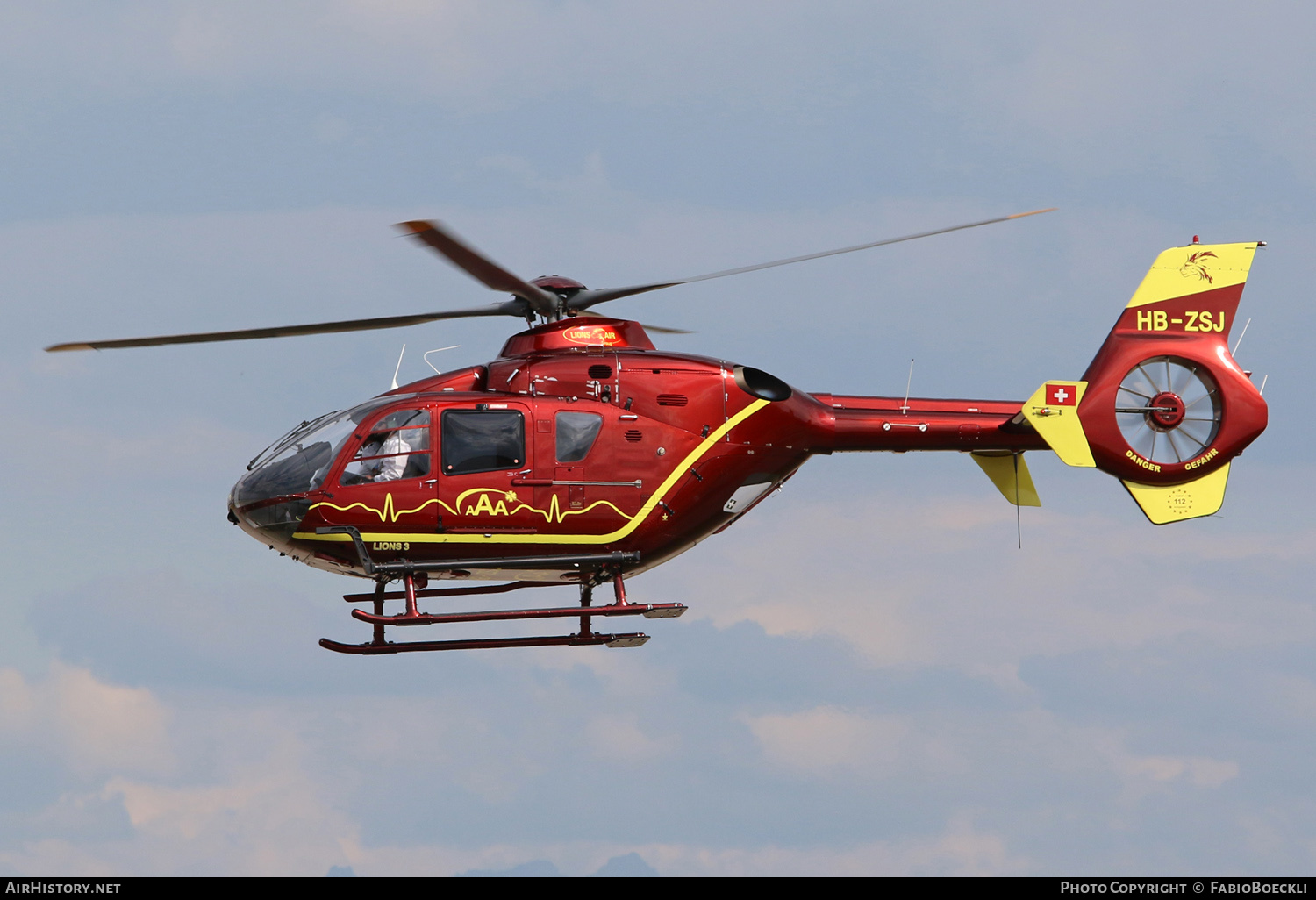 Aircraft Photo of HB-ZSJ | Eurocopter EC-135P-1 | Lions Air | AirHistory.net #534606
