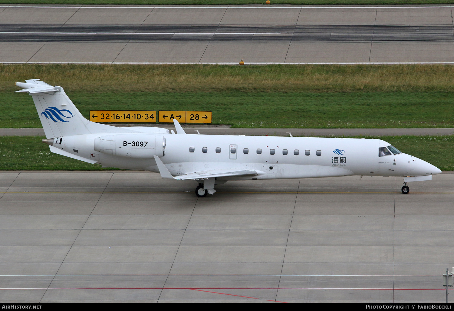 Aircraft Photo of B-3097 | Embraer Legacy 650 (EMB-135BJ) | Ocean Sonic Group | AirHistory.net #534616