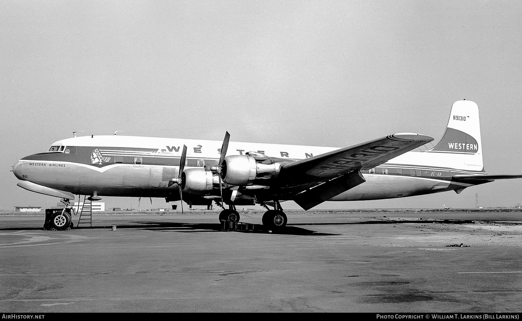 Aircraft Photo of N91310 | Douglas DC-6B | Western Airlines | AirHistory.net #534718
