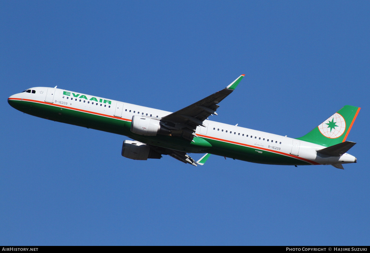 Aircraft Photo of B-16209 | Airbus A321-211 | EVA Air | AirHistory.net #534783