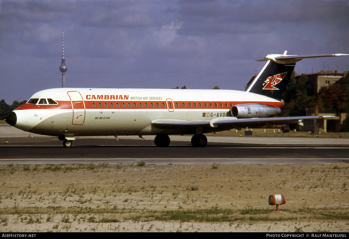 Aircraft Photo of G-AVOF | BAC 111-416EK One-Eleven | Cambrian Airways | AirHistory.net #534785