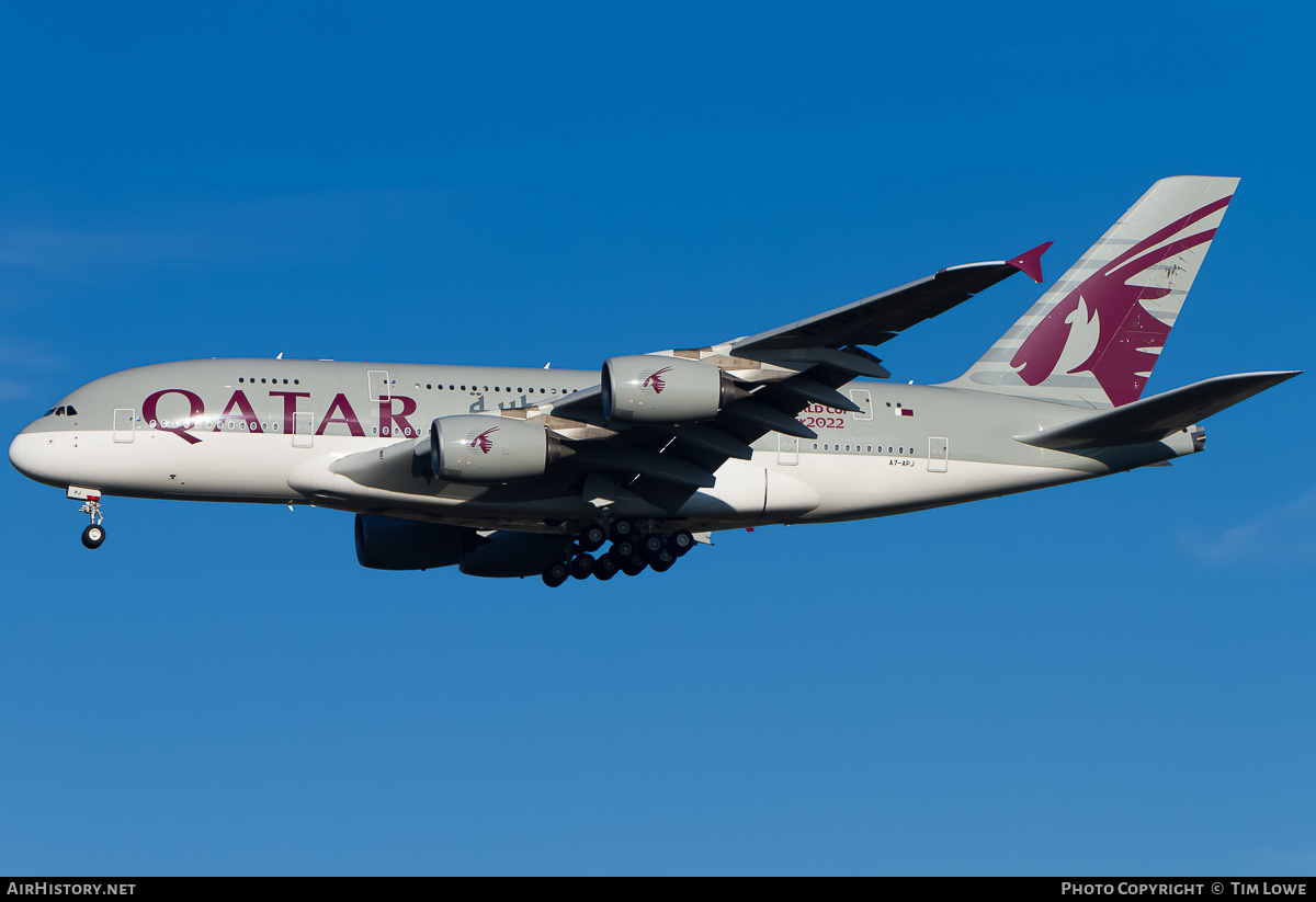 Aircraft Photo of A7-APJ | Airbus A380-861 | Qatar Airways | AirHistory.net #534789