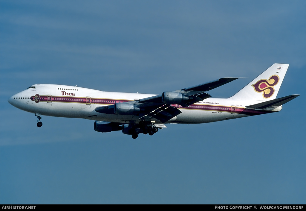 Aircraft Photo of HS-TGF | Boeing 747-2D7B | Thai Airways International | AirHistory.net #535168