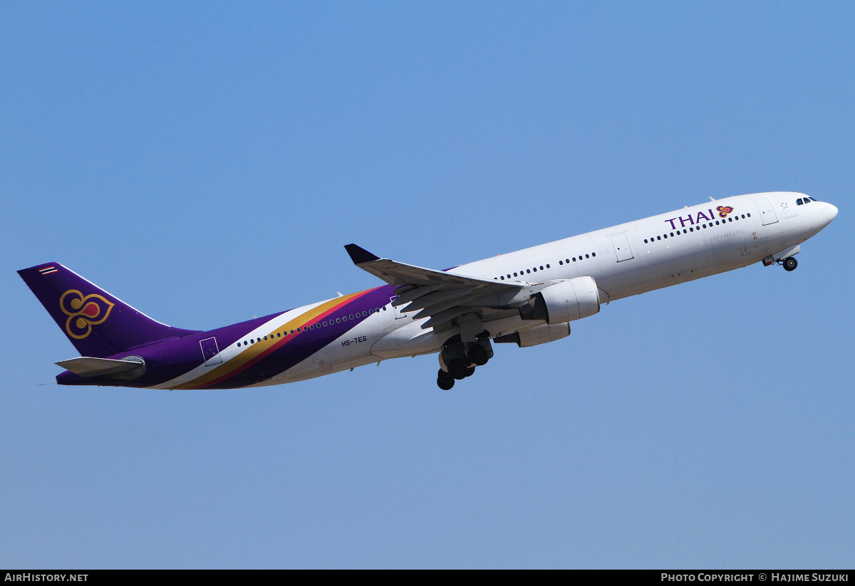 Aircraft Photo of HS-TEG | Airbus A330-321 | Thai Airways International | AirHistory.net #535190