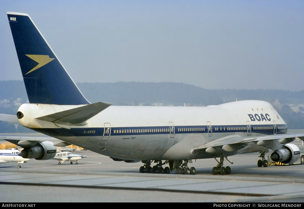 Aircraft Photo of G-AWNB | Boeing 747-136 | BOAC - British Overseas Airways Corporation | AirHistory.net #535193