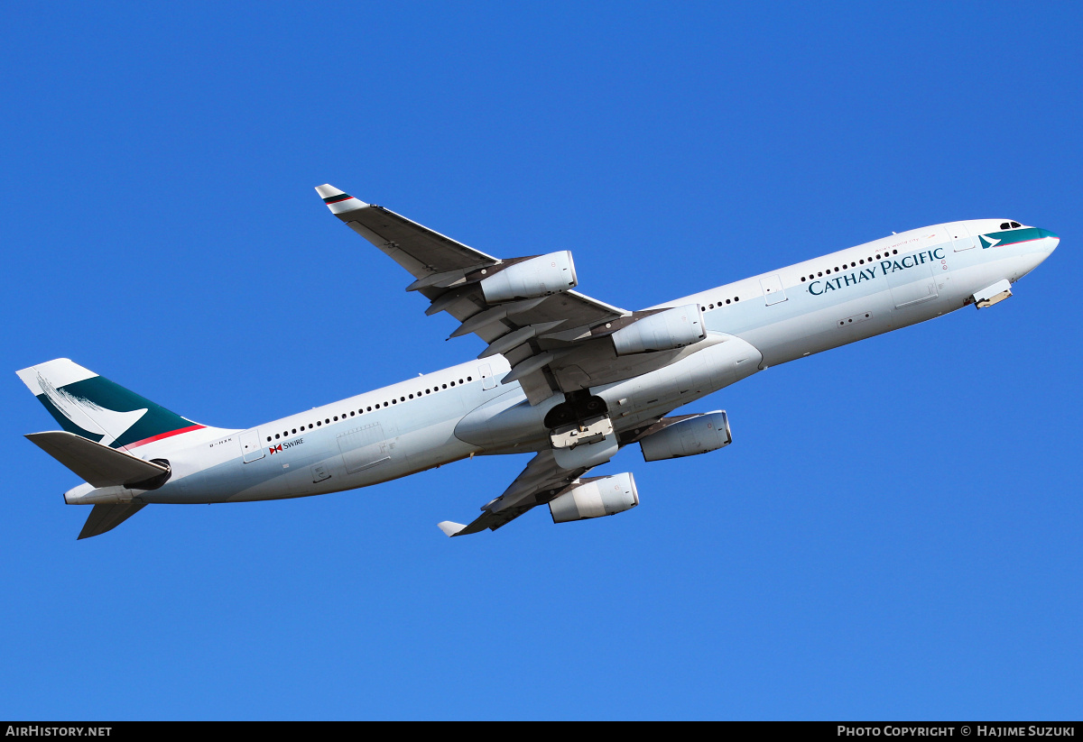 Aircraft Photo of B-HXK | Airbus A340-313 | Cathay Pacific Airways | AirHistory.net #535223