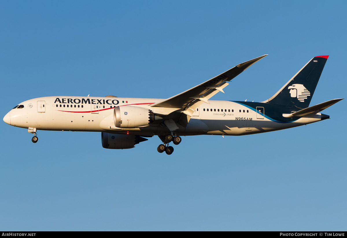 Aircraft Photo of N965AM | Boeing 787-8 Dreamliner | AeroMéxico | AirHistory.net #535255