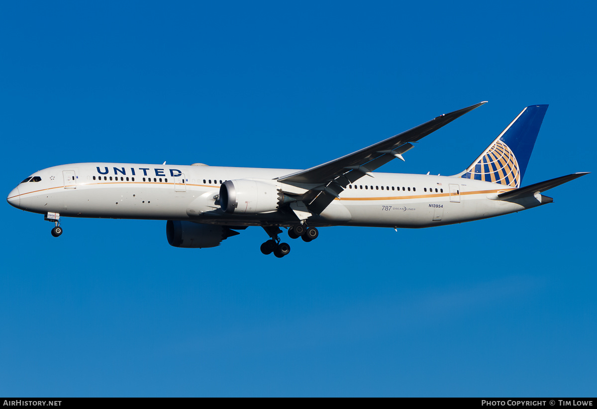 Aircraft Photo of N13954 | Boeing 787-9 Dreamliner | United Airlines | AirHistory.net #535326