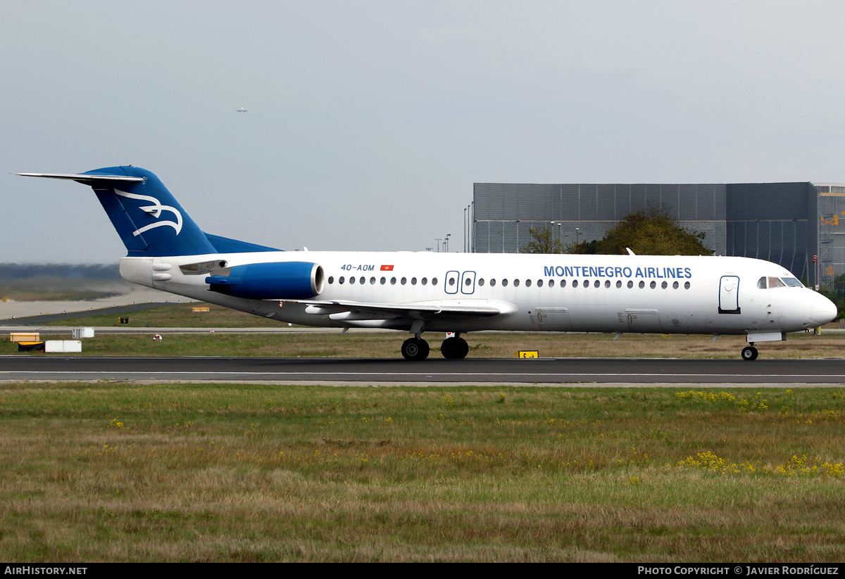 Aircraft Photo of 4O-AOM | Fokker 100 (F28-0100) | Montenegro Airlines | AirHistory.net #535462