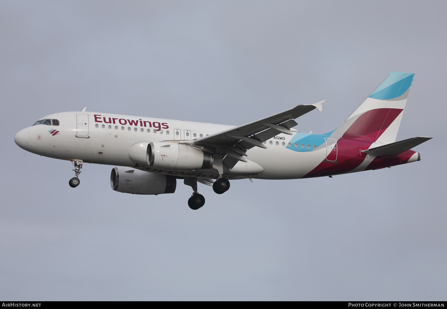 Aircraft Photo of D-AGWO | Airbus A319-132 | Eurowings | AirHistory.net #535543