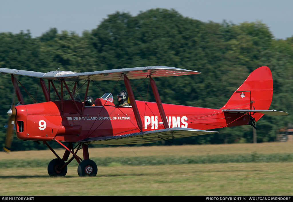 Aircraft Photo of PH-VMS | De Havilland D.H. 82A Tiger Moth | The de Havilland School of Flying | AirHistory.net #535558