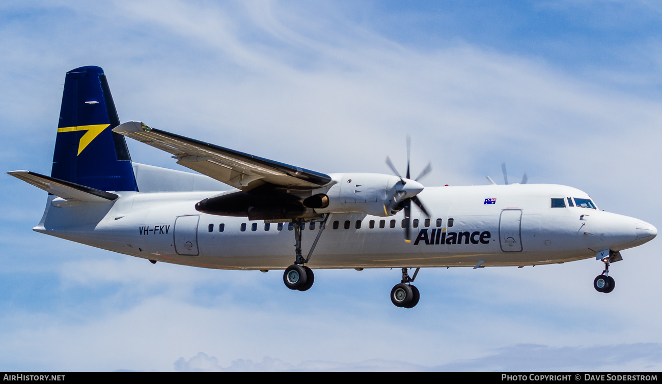 Aircraft Photo of VH-FKV | Fokker 50 | Alliance Airlines | AirHistory.net #535586
