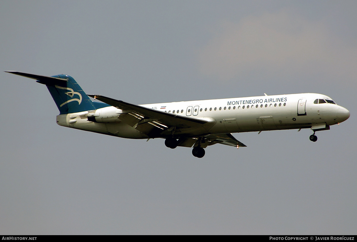 Aircraft Photo of YU-AOL | Fokker 100 (F28-0100) | Montenegro Airlines | AirHistory.net #535712