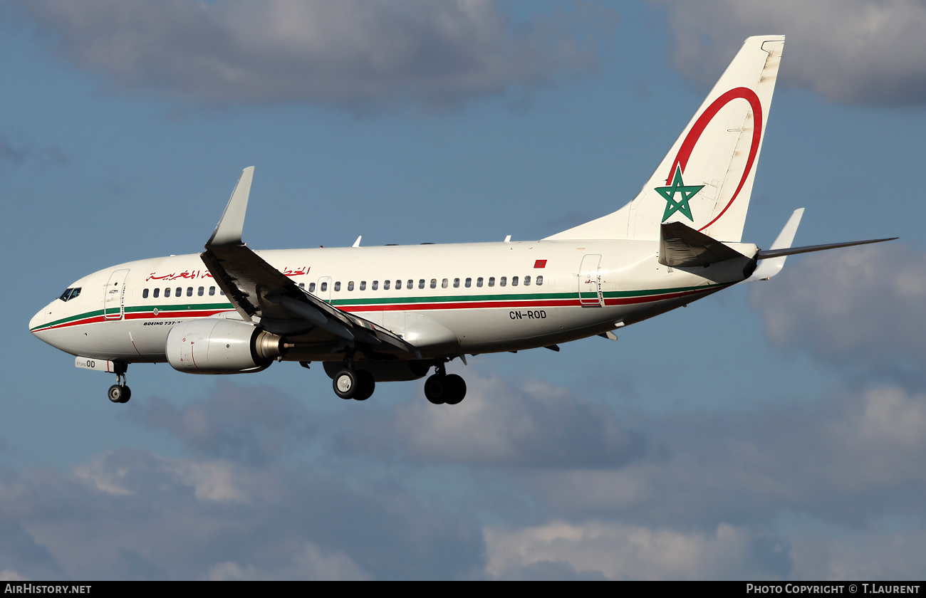 Aircraft Photo of CN-ROD | Boeing 737-7B6 | Royal Air Maroc - RAM | AirHistory.net #535731