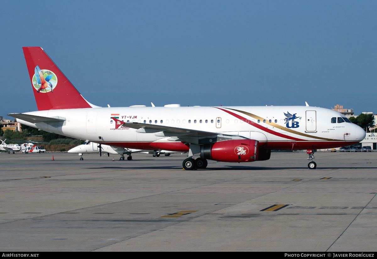 Aircraft Photo of VT-VJM | Airbus ACJ319 (A319-133/CJ) | UB Group - United Breweries | AirHistory.net #535733