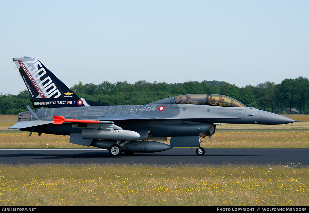 Aircraft Photo of ET-204 | General Dynamics F-16BM Fighting Falcon | Denmark - Air Force | AirHistory.net #535904