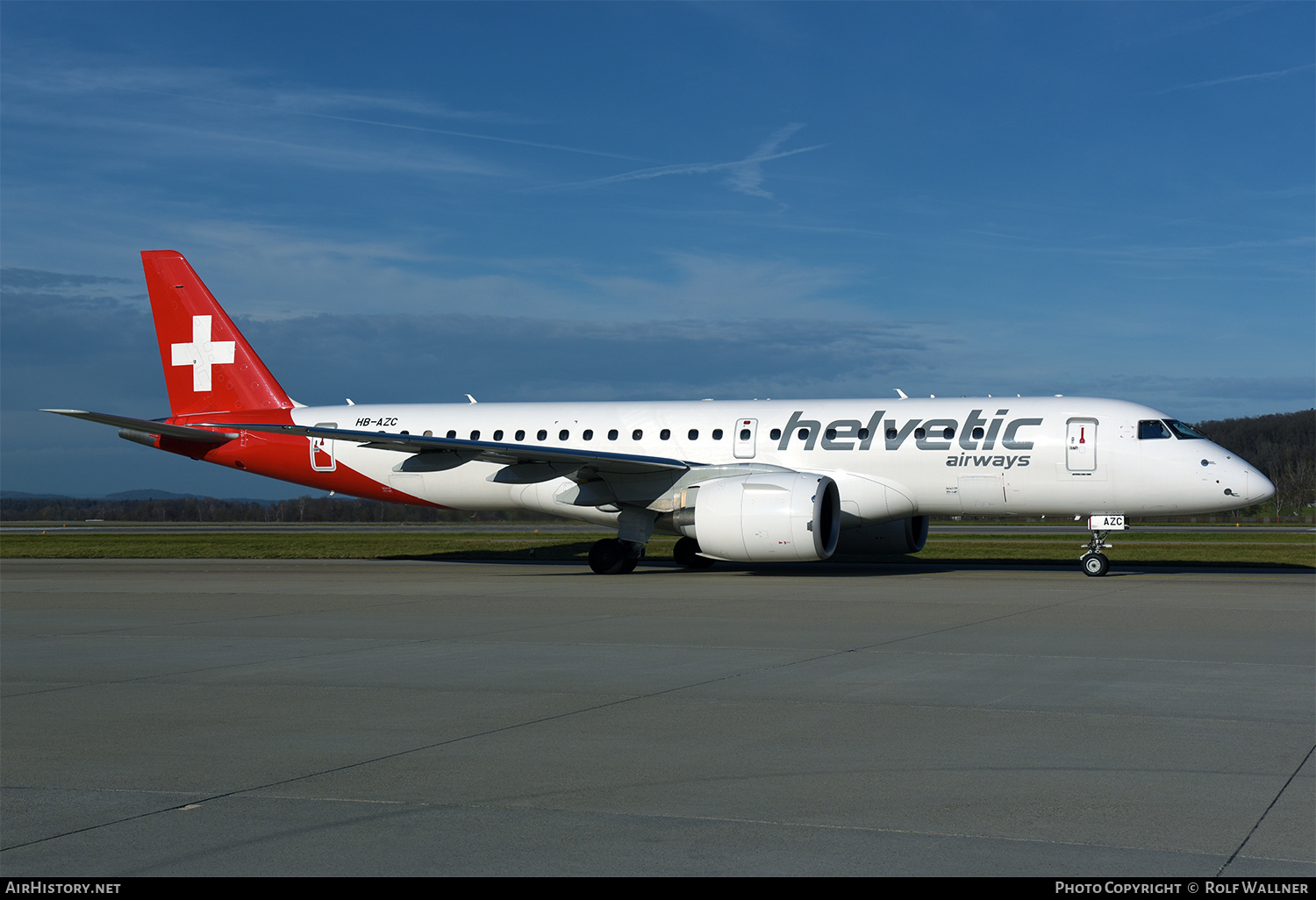 Aircraft Photo of HB-AZC | Embraer 190-E2 (ERJ-190-300) | Helvetic Airways | AirHistory.net #536167