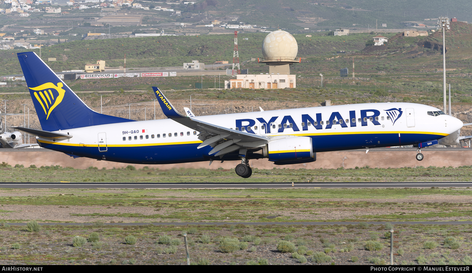 Aircraft Photo of 9H-QAO | Boeing 737-8AS | Ryanair | AirHistory.net #536199