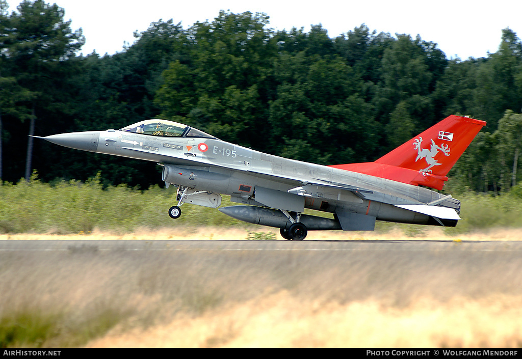 Aircraft Photo of E-195 | General Dynamics F-16AM Fighting Falcon | Denmark - Air Force | AirHistory.net #536218