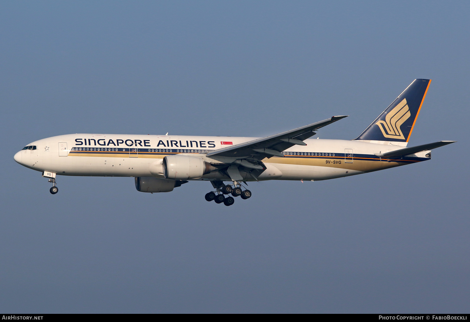 Aircraft Photo of 9V-SVG | Boeing 777-212/ER | Singapore Airlines | AirHistory.net #536261