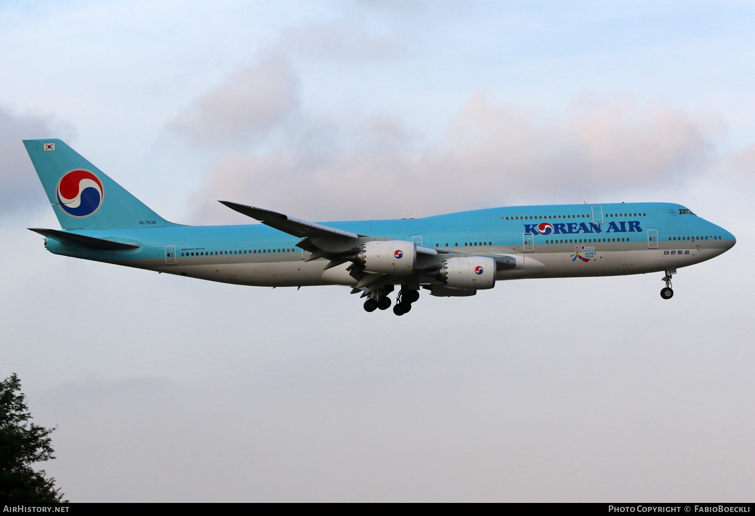Aircraft Photo of HL7636 | Boeing 747-8B5 | Korean Air | AirHistory.net #536337