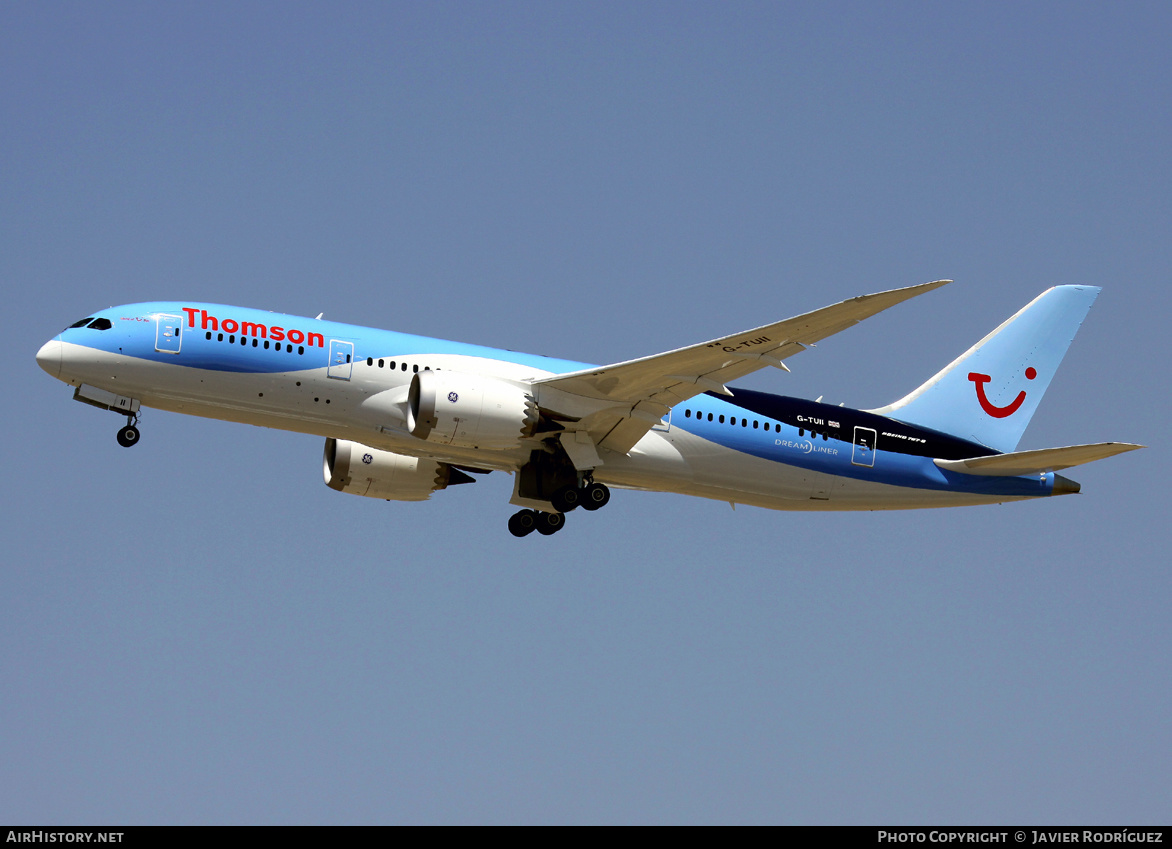 Aircraft Photo of G-TUII | Boeing 787-8 Dreamliner | Thomson Airways | AirHistory.net #536373
