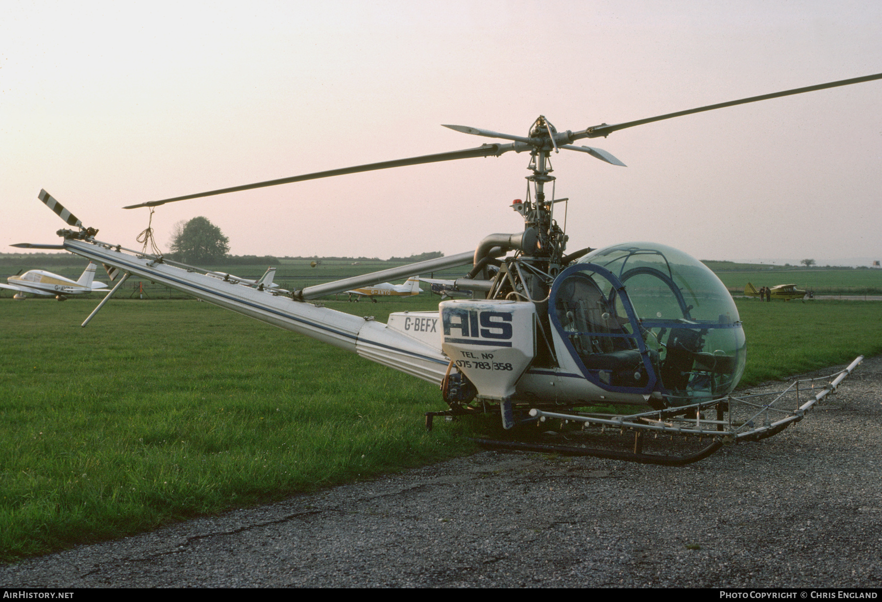 Aircraft Photo of G-BEFX | Hiller UH-12E | AIS Yorkshire | AirHistory.net #536468