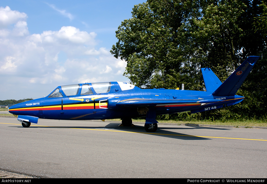 Aircraft Photo of MT49 | Fouga CM-170R Magister | Belgium - Air Force | AirHistory.net #536482