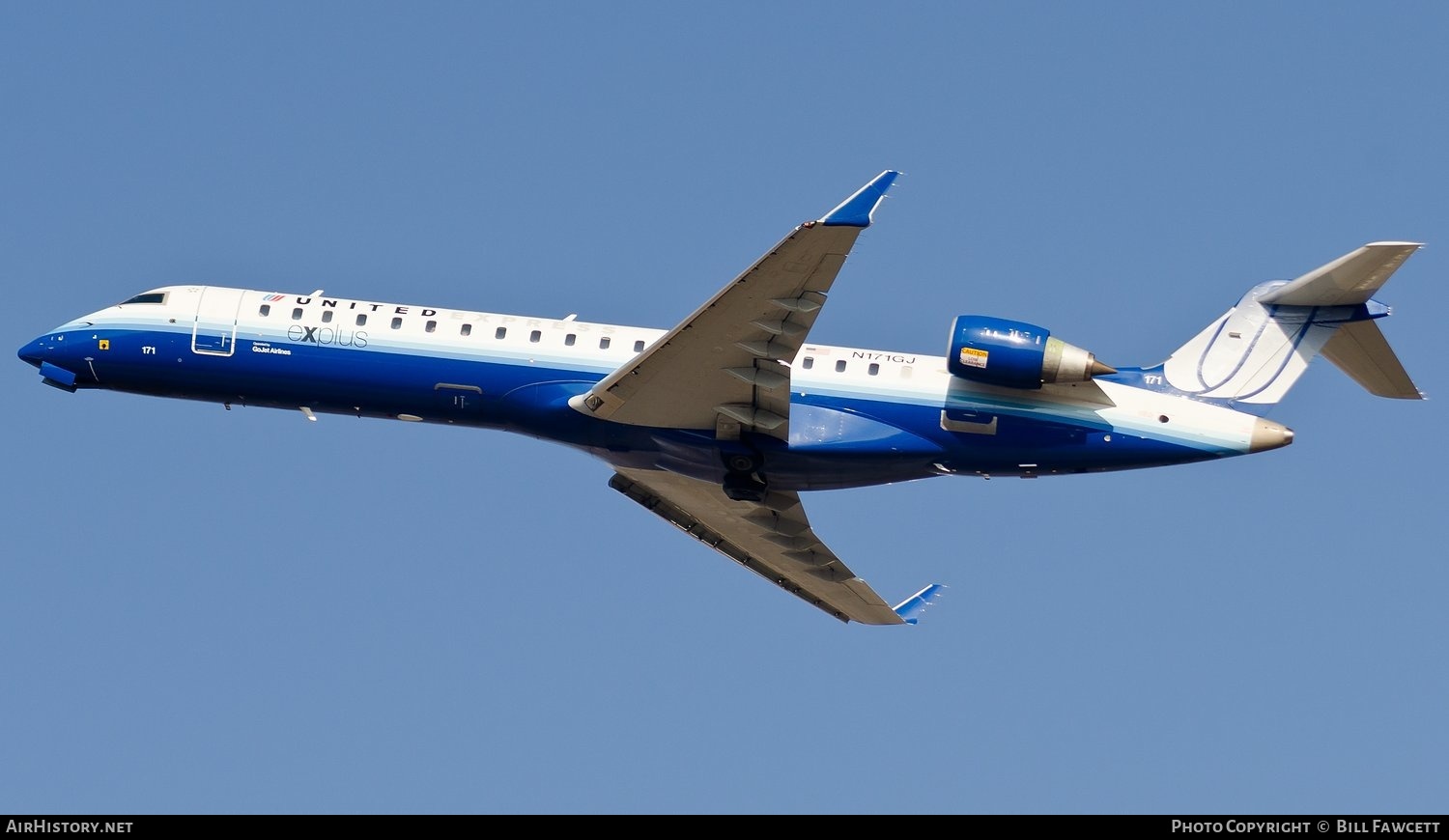 Aircraft Photo of N171GJ | Bombardier CRJ-701ER (CL-600-2C10) | United Express | AirHistory.net #536658