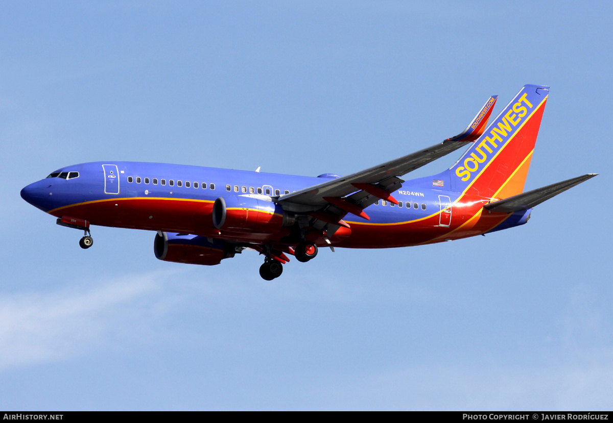 Aircraft Photo of N204WN | Boeing 737-7H4 | Southwest Airlines | AirHistory.net #536724