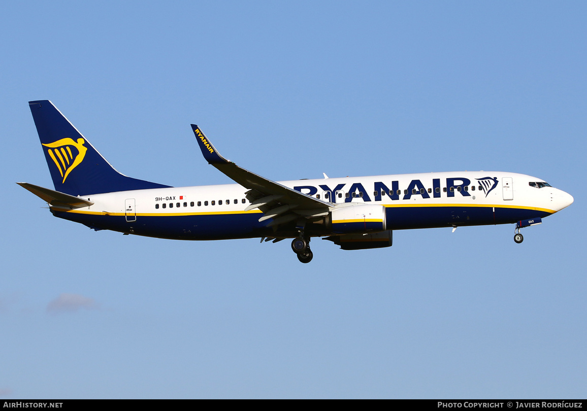 Aircraft Photo of 9H-QAX | Boeing 737-8AS | Ryanair | AirHistory.net #536730