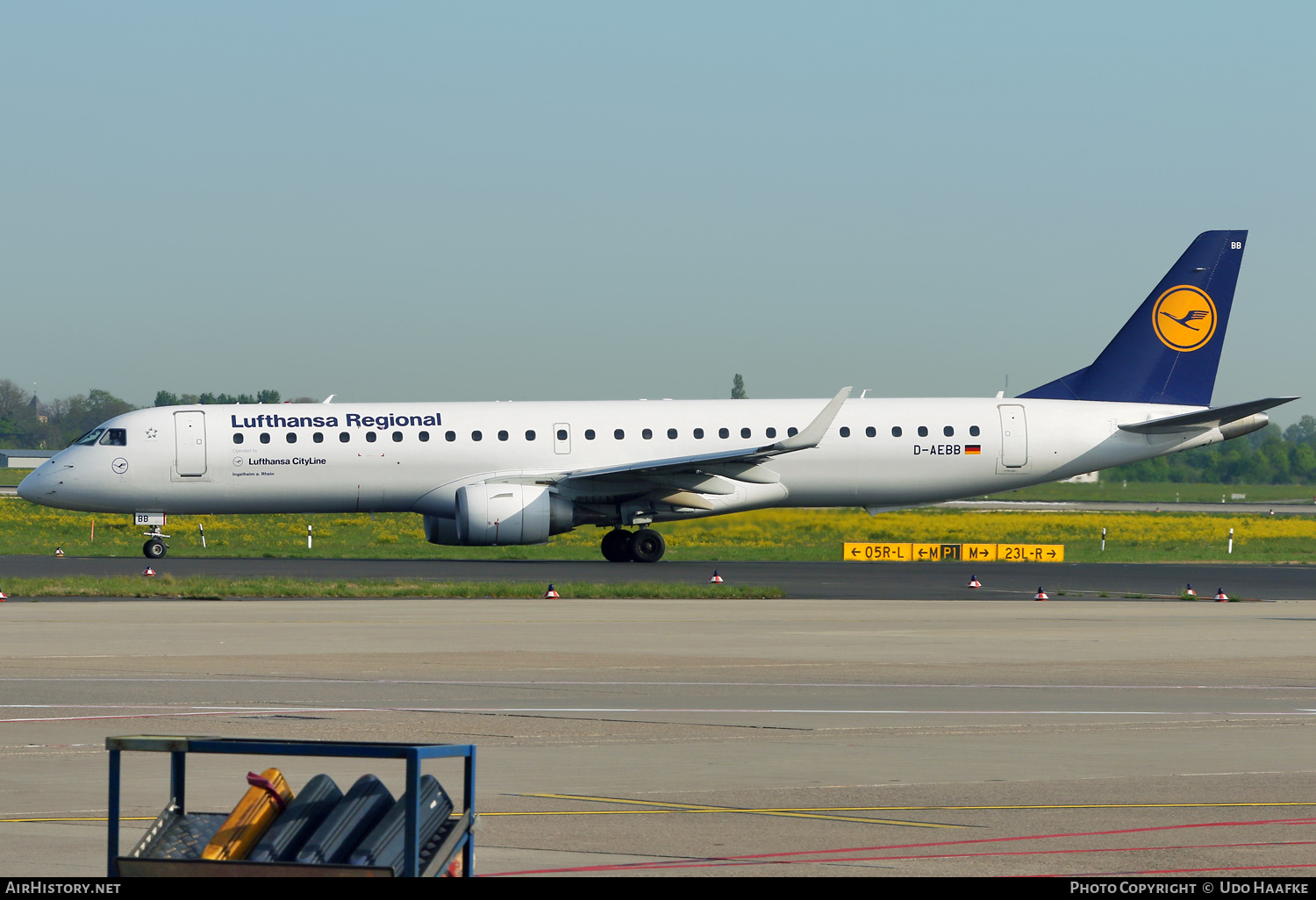 Aircraft Photo of D-AEBB | Embraer 195LR (ERJ-190-200LR) | Lufthansa Regional | AirHistory.net #536739