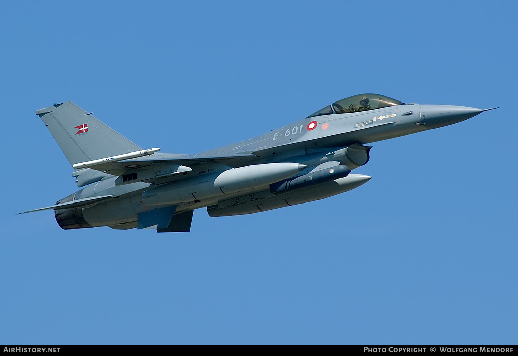 Aircraft Photo of E-601 | General Dynamics F-16AM Fighting Falcon | Denmark - Air Force | AirHistory.net #536752