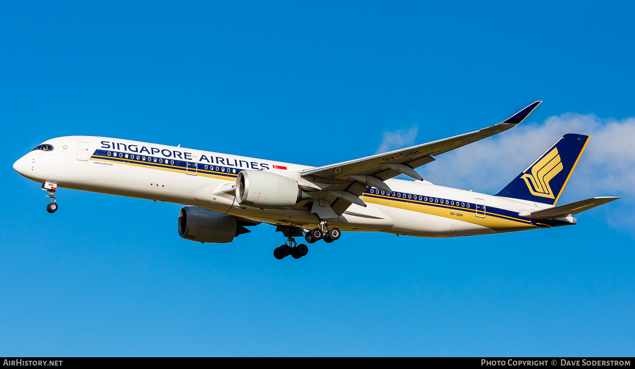 Aircraft Photo of 9V-SHH | Airbus A350-941 | Singapore Airlines | AirHistory.net #536763