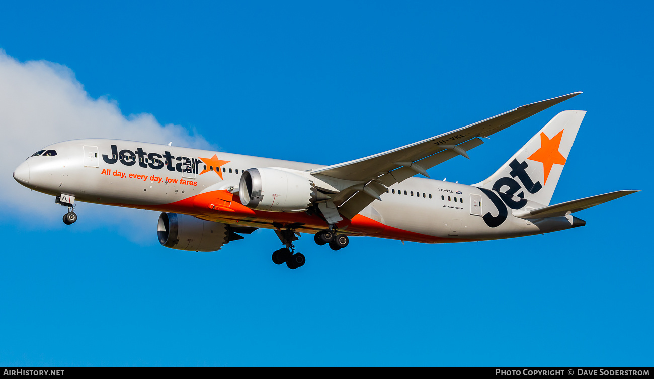 Aircraft Photo of VH-VKL | Boeing 787-8 Dreamliner | Jetstar Airways | AirHistory.net #536785