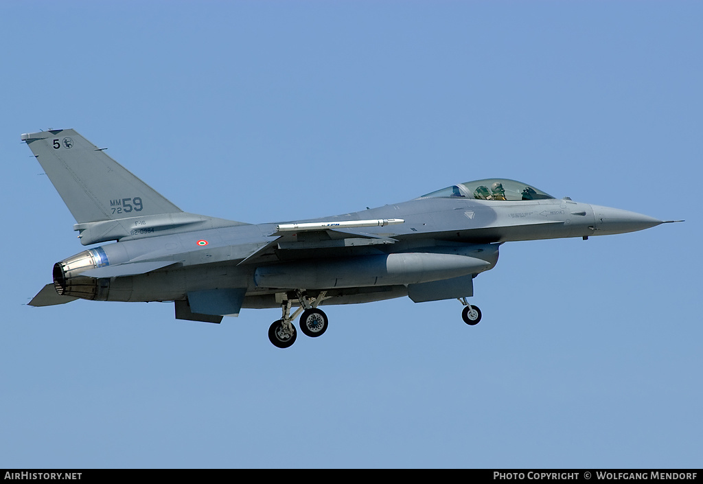 Aircraft Photo of MM7259 | General Dynamics F-16A/ADF Fighting Falcon | Italy - Air Force | AirHistory.net #536820