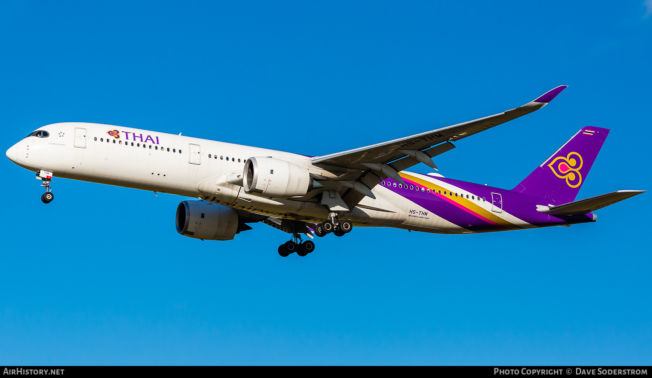 Aircraft Photo of HS-THM | Airbus A350-941 | Thai Airways International | AirHistory.net #536826